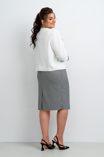 Жакет, юбка Aira Style 24-16 молочно-серый - фото 10