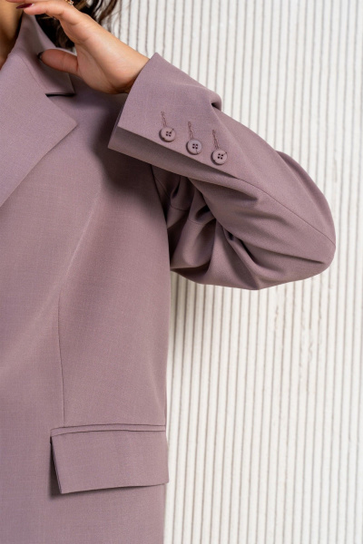 Розовый женский костюм 2-ка с жакетом и брюками. Aira Style 24-26 пыльная роза - фото 5