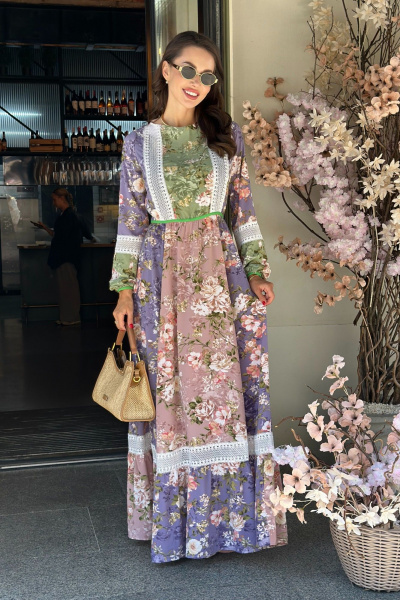 Платье макси босоножки в стиле бохо для летнего сезона Pavlova 169 - фото 1