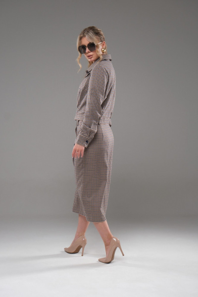 Жакет юбка приталенная текстиль для делового образа Galean Style 945 - фото 13