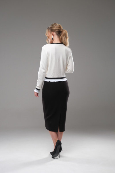Кардиган и юбка трикотажные с шлицей и зауженной линией Galean Style 951 - фото 11