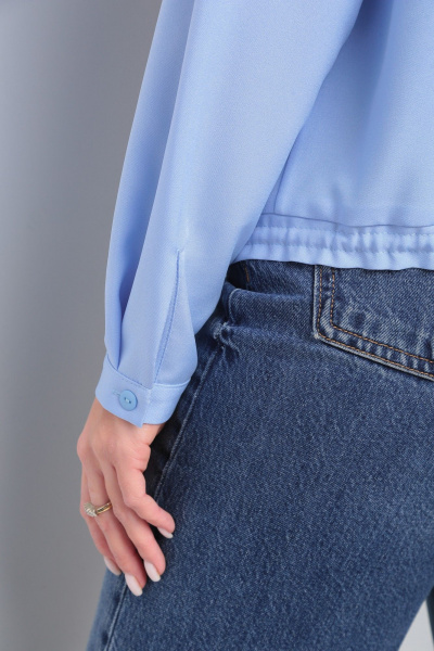 Блуза летняя укороченная свободная с поясом и разрезами Modema м.734/3 - фото 8