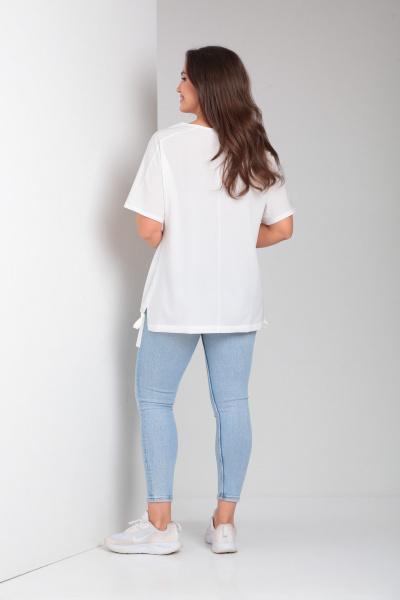 Блуза со стачной спинкой и накладным карманом из вискозы Modema м.765/3 - фото 8