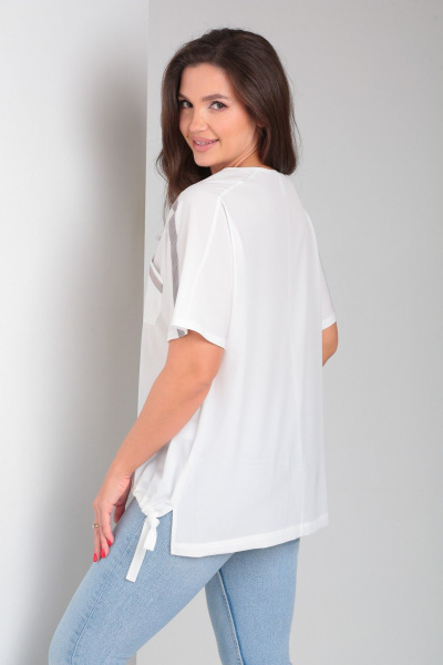 Блуза со стачной спинкой и накладным карманом из вискозы Modema м.765/3 - фото 4