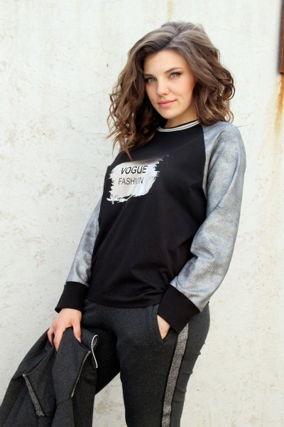 Брюки, джемпер, жилет Runella 1398 серый - фото 2