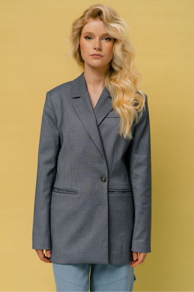 Жакет приталенный с карманами и лацканами на подкладке JRSy 2463 - фото 5