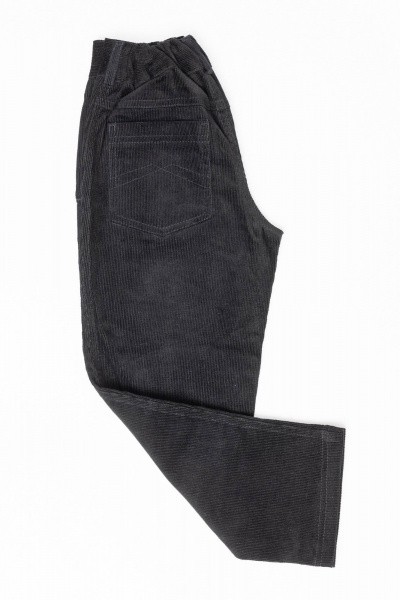 Стильные вельветовые брюки с регулятором пояса и стрелками Pan-Mod 4070 черный - фото 5