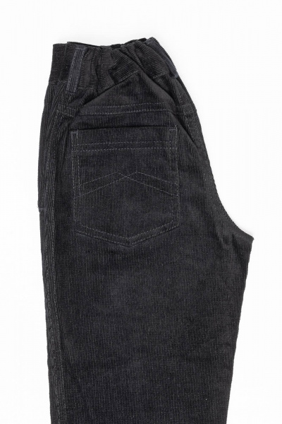 Стильные вельветовые брюки с регулятором пояса и стрелками Pan-Mod 4070 черный - фото 4