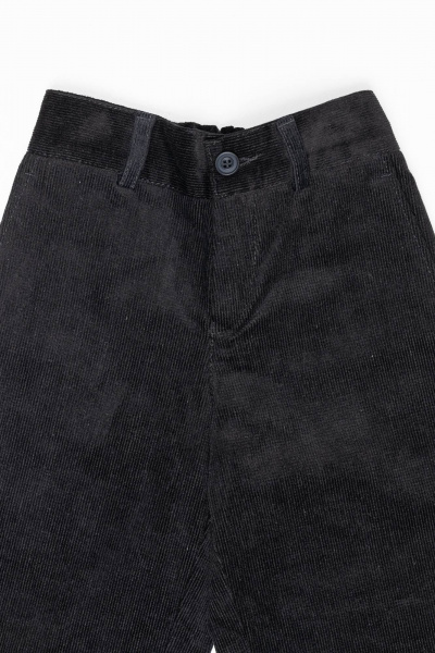 Стильные вельветовые брюки с регулятором пояса и стрелками Pan-Mod 4070 черный - фото 2