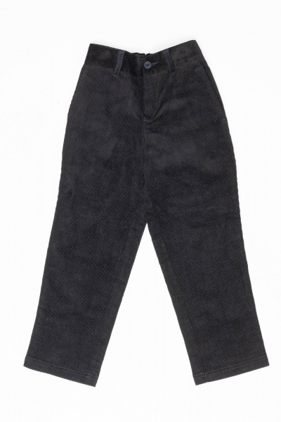 Стильные вельветовые брюки с регулятором пояса и стрелками Pan-Mod 4070 черный - фото 1