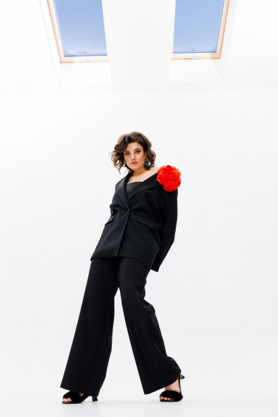 Костюм 2-ка из текстиля: жакет и брюки на резинке Anelli 1398 тайна - фото 7