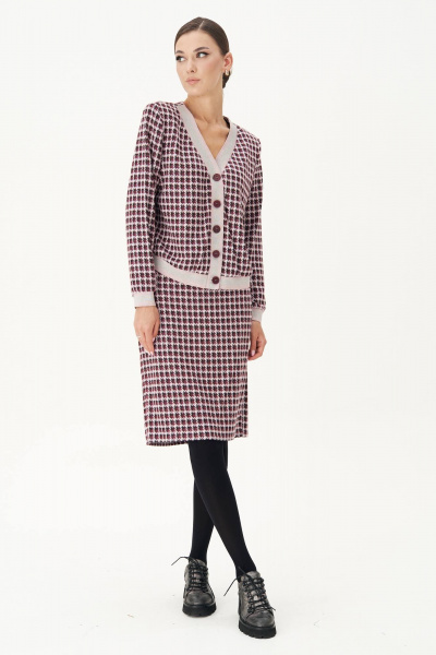 Юбка и джемпер из трикотажа с эластичным поясом для повседневных образов Fantazia Mod 4329.1 - фото 1