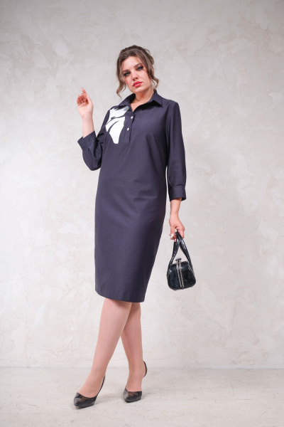 Демисезонное платье с печатью бабочки и рукавом 3/4 Avanti 1656-1 - фото 1