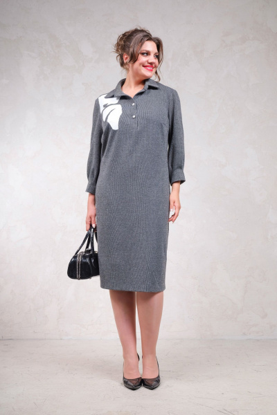 Демисезонное платье с печатью бабочки и рукавом 3/4 Avanti 1656 - фото 4