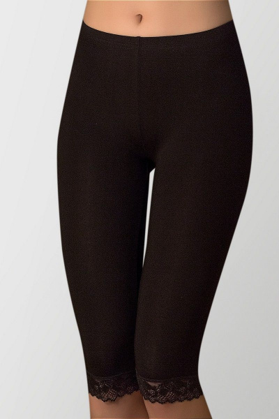 Чёрные панталоны из вискозы для повседневной носки Verally 168-5 черный - фото 1