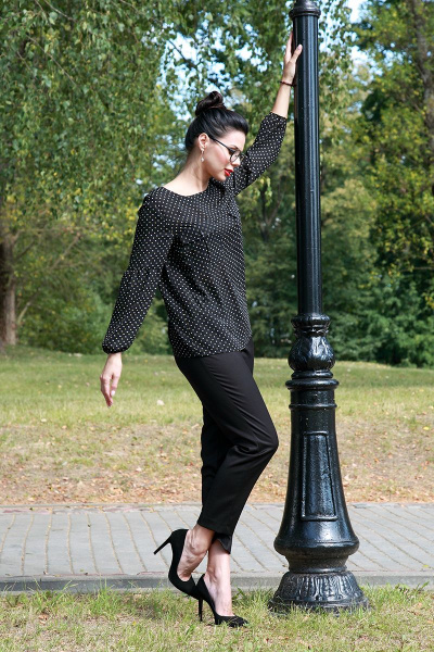 Блуза IUKONA 3043 черный - фото 4