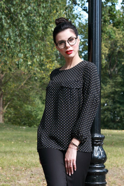 Блуза IUKONA 3043 черный - фото 3