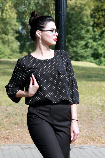 Блуза IUKONA 3043 черный - фото 2