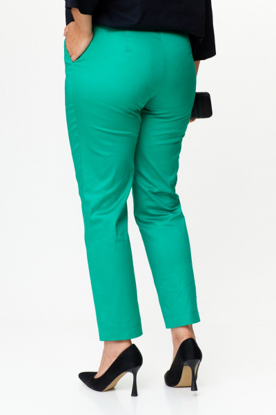 Комбинированный комплект: бохо блуза и хлопковые брюки Michel chic 1385 черный,бирюза - фото 6