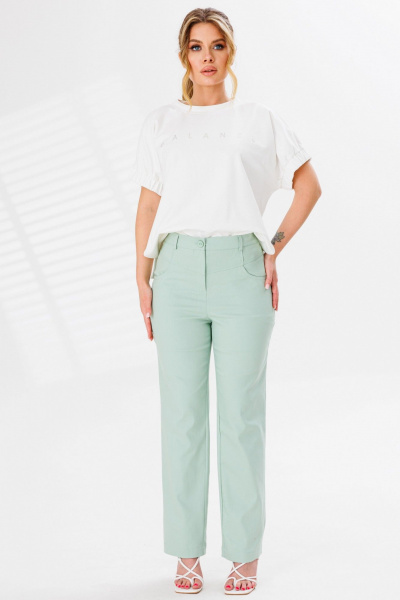 Брюки Faufilure C1531 брюки_мятный - фото 2