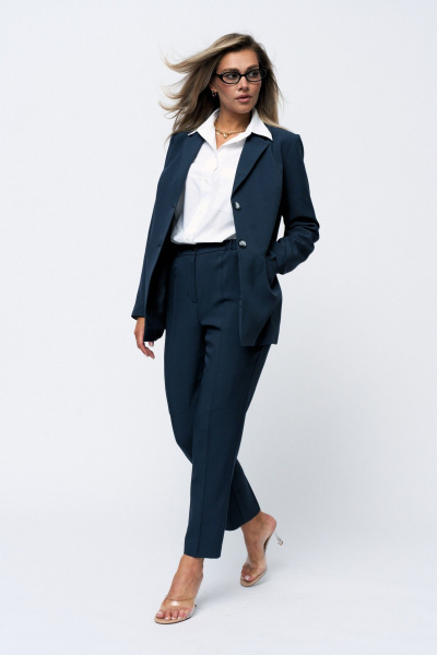 Женский деловой костюм с жакетом и классическими брюками Verita 2316 - фото 14