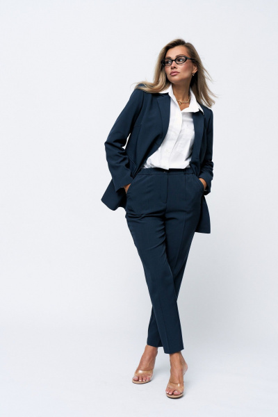 Женский деловой костюм с жакетом и классическими брюками Verita 2316 - фото 3