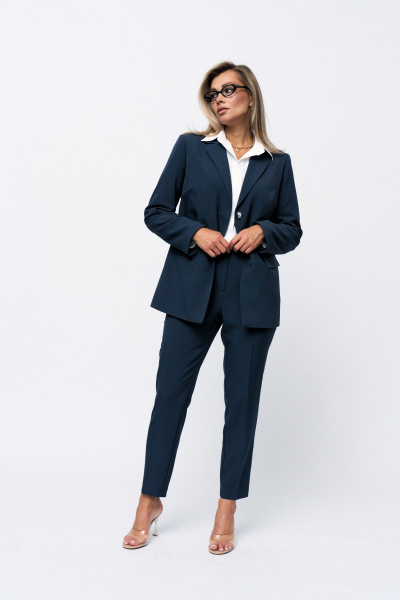 Женский деловой костюм с жакетом и классическими брюками Verita 2316 - фото 1