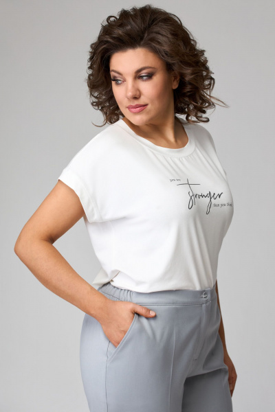 Классические брюки с резинкой и карманами для повседневных образов Мишель стиль 1100Б дымчатый - фото 3