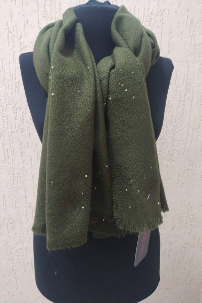 Зимний шарф акрил с паетками зеленый TrendCorner 9-16-53-339 1655 - фото 1