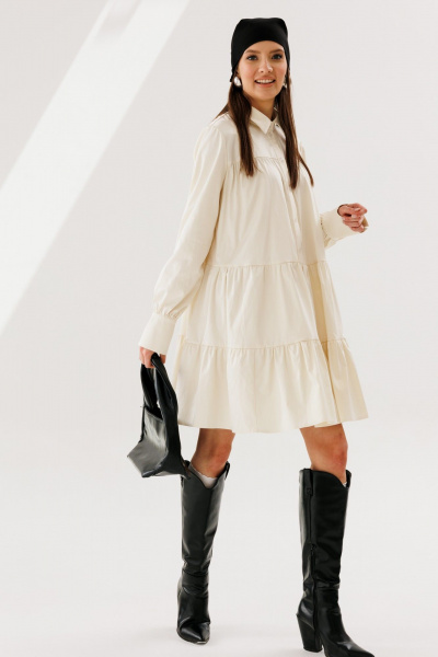 Платье NikVa 707-1 сливочный - фото 7