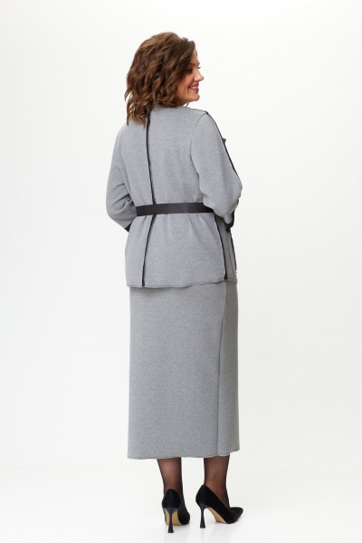 Жакет, юбка Michel chic 1388 серый - фото 6