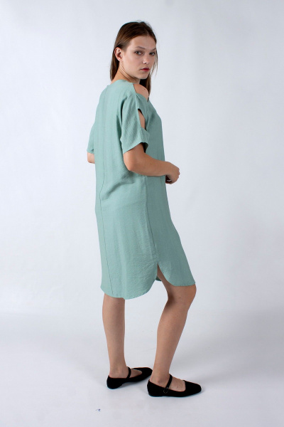 Прямое летнее платье с разрезами и декоративными вставками Mita ЖМ1215 - фото 4