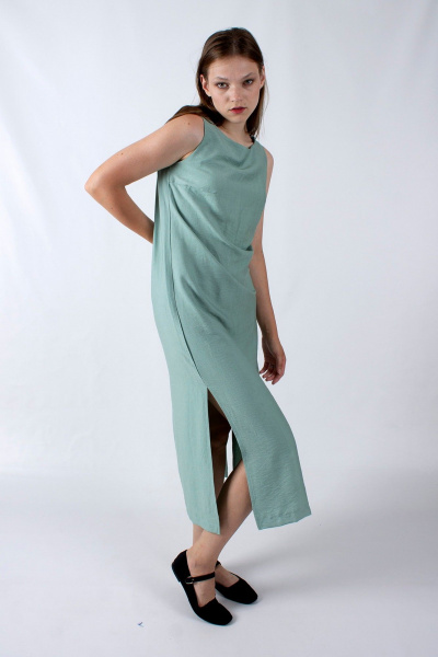 Платье без рукава с разрезами и лодочной горловиной Mita ЖМ1216 - фото 4