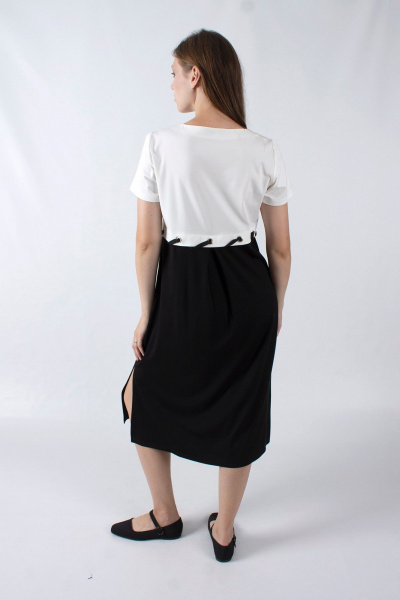 Платье из трикотажа с завышенной талией и шнуровкой Mita ЖМ1153 - фото 4