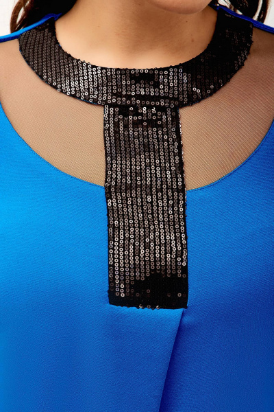 Платье А-силуэта с пайетками и сетчатой вставкой Gold Style 2584 - фото 6