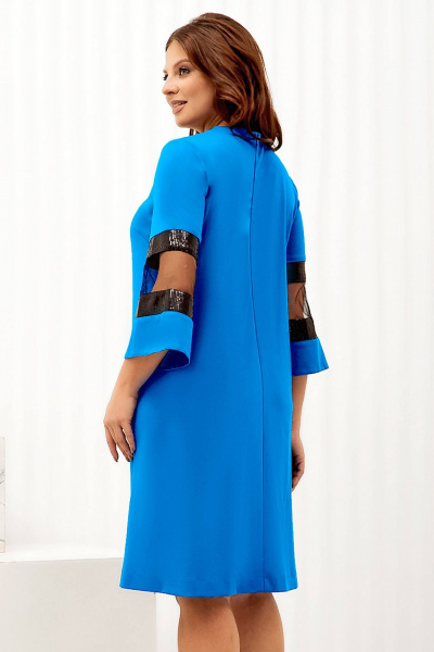 Платье А-силуэта с пайетками и сетчатой вставкой Gold Style 2584 - фото 3