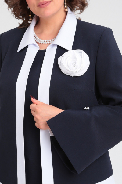 Брюки, брошь, жакет, топ Lady Secret 2921/1 синий+белый - фото 5