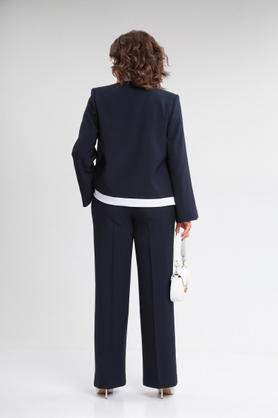Брюки, брошь, жакет, топ Lady Secret 2921/1 синий+белый - фото 4
