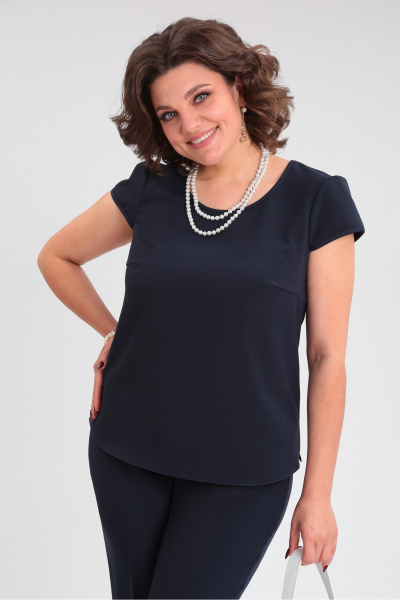 Брюки, брошь, жакет, топ Lady Secret 2921/1 синий+белый - фото 3