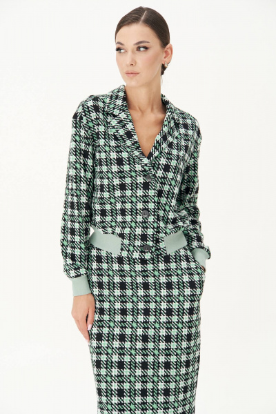 Костюм из мягкого трикотажа в гусиную лапку, демисезон Fantazia Mod 4347 - фото 2