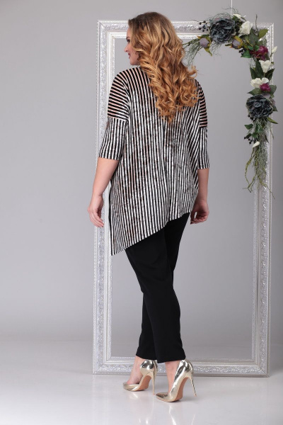 Брюки, джемпер Michel chic 1196 беж_полоска - фото 4