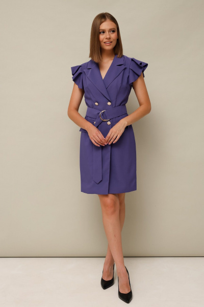 Платье полуприлегающего силуэта с ремнем и карманами PUR PUR 11-055/4 - фото 3