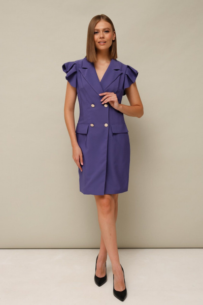 Платье полуприлегающего силуэта с ремнем и карманами PUR PUR 11-055/4 - фото 1
