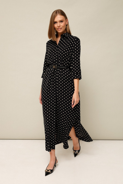 Платье прямого кроя с разрезами и ремешком PUR PUR 11-198/2 - фото 2