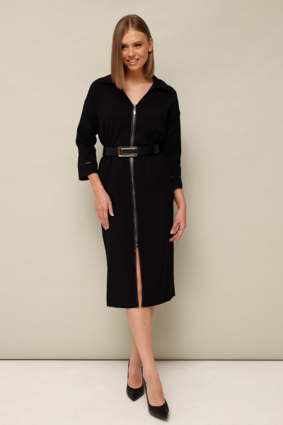 Платье-футляр с широкими резинками и молнией спереди PUR PUR 11-223 - фото 1