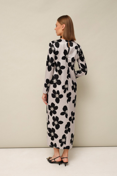 Элегантное платье из сатина с ремешком и длиной макси PUR PUR 11-247 - фото 4