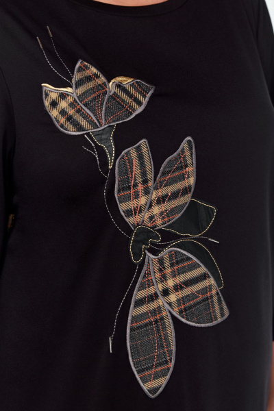 Деловое повседневное платье из трикотажа с вышивкой Jurimex 3152 - фото 6