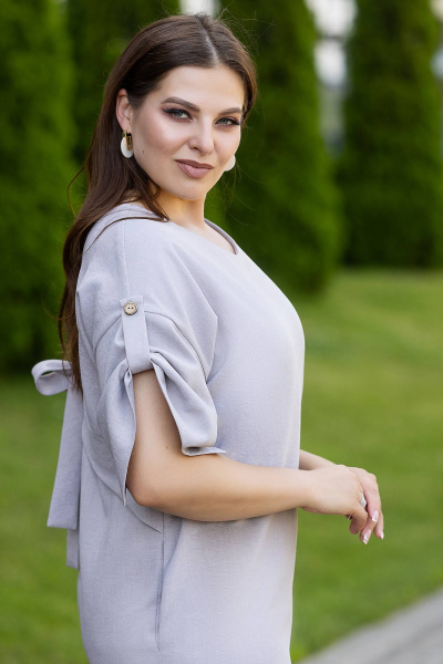 Макси бохо платье из эко льна и вискозы с карманами Gold Style 2658 - фото 6