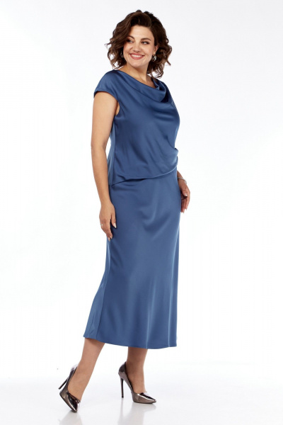 Жакет, платье Диомант 2003 синий - фото 9