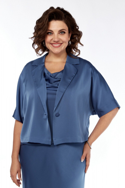 Жакет, платье Диомант 2003 синий - фото 7